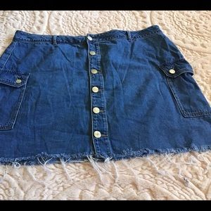 cute as can be denim mini skirt